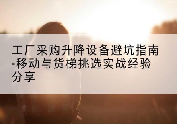 微山移动式升降机怎么选-工厂采购升降设备避坑指南-移动与货梯挑选实战经验分享
