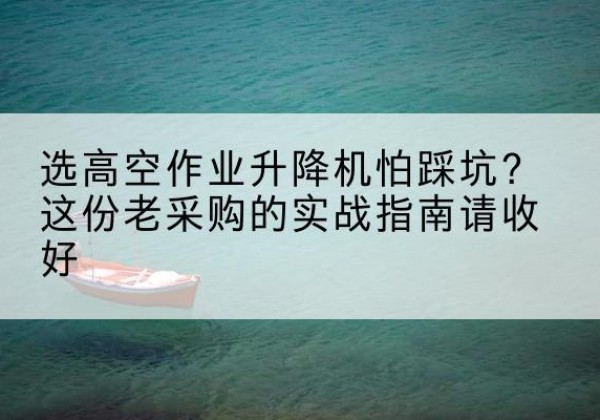 微山高空作业升降机厂家推荐-选高空作业升降机怕踩坑？这份老采购的实战指南请收好