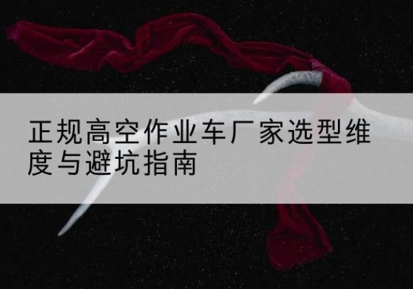 微山高空作业车厂家-正规选型维度与避坑指南